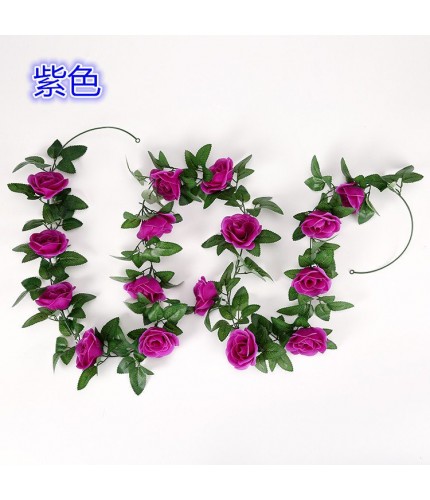 16 purple Rose Vine Artificial Flowers  Clearance