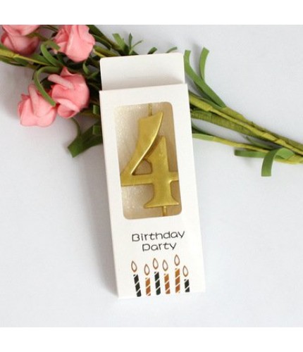 local gold 4 Birthday Candle