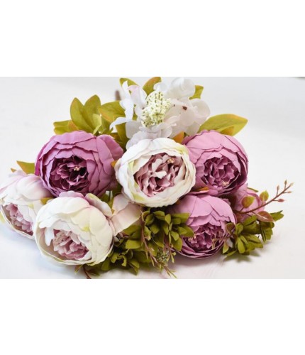 Autumn leaves double light purple Peony High Grade Artificial Flowers Clearance