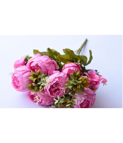 green leaf purple Peony High Grade Artificial Flowers Clearance