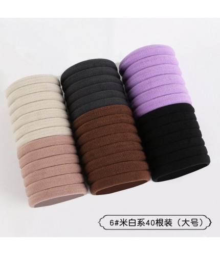 6 rice white 40- Hair Rope Hair Bands  Clearance