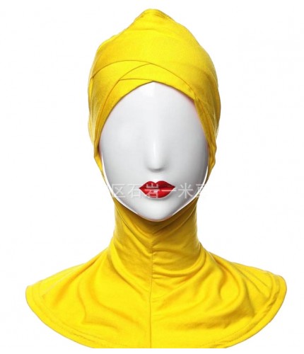 Yellow Modal Large Cross Hijab Underscarf 