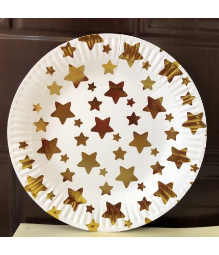 bronzing fivepointed star 7inch plate a pack of 10 Plates Clearance