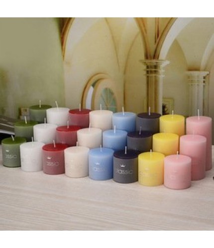 5x5 green green tea Scented Pillar Candle