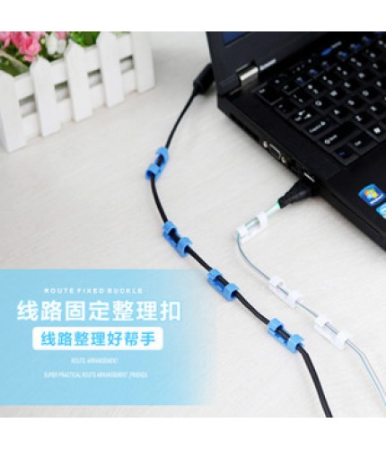 White Wire Cable Fixing Tidy Clearance