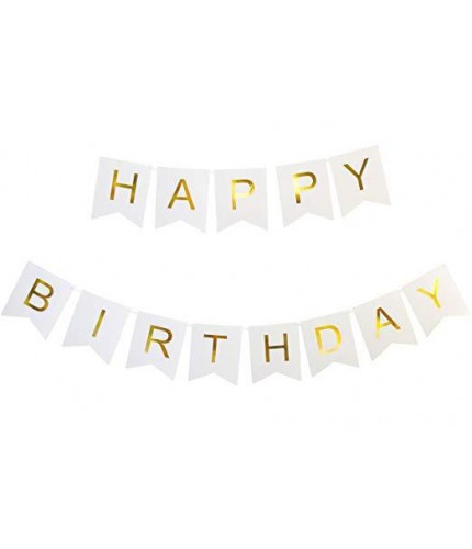 white bronzing fish tail flag Happy Birthday Bunting