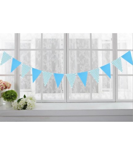 blue triangle flag Bunting Clearance