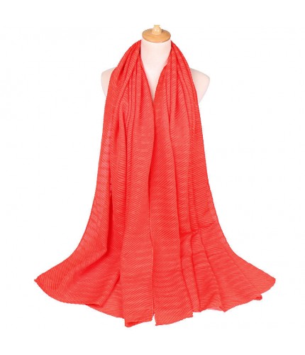 orange red Premium Crinkle Cotton Herringbone Hijab Clearance