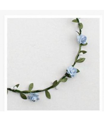 light blue Bride Wreath Garland