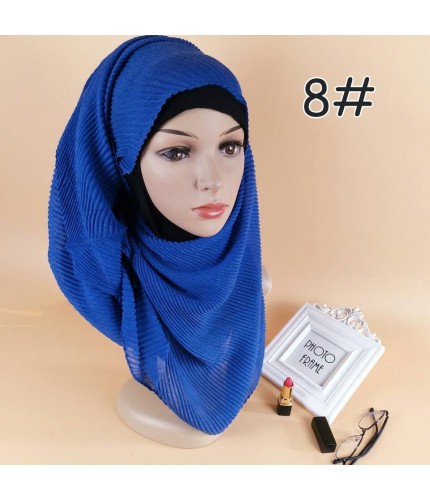 Royal Blue Classic Cotton Crinkle Maxi Hijab