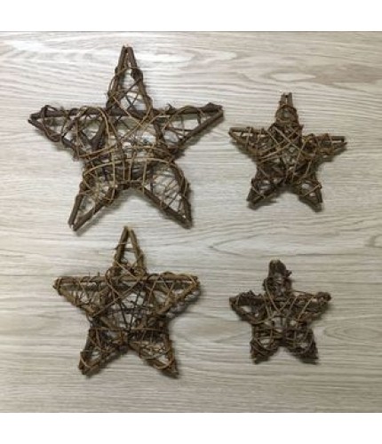 20Cm Diameter Soil And Rattan Five Pointed Star Craft Supplies DIY