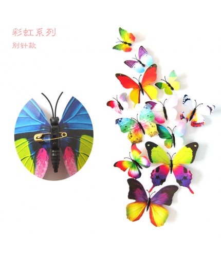 H 003 Pin Rainbow Series 12 Sets PVC Butterfly Clearance