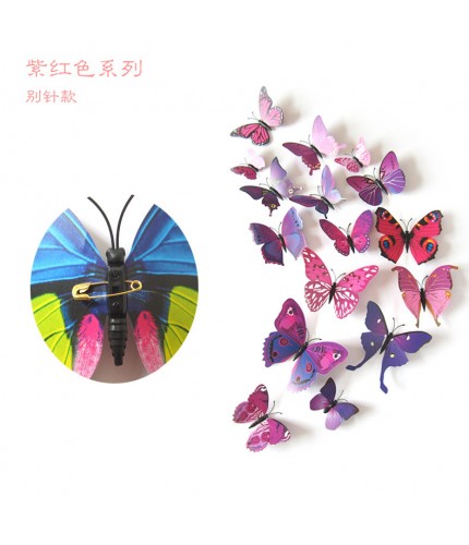 H 003 Pin Purple Series 12 Sets PVC Butterfly Clearance