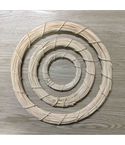 10Cm Indonesian Rattan Wreath Wood Color Craft Supplies DIY