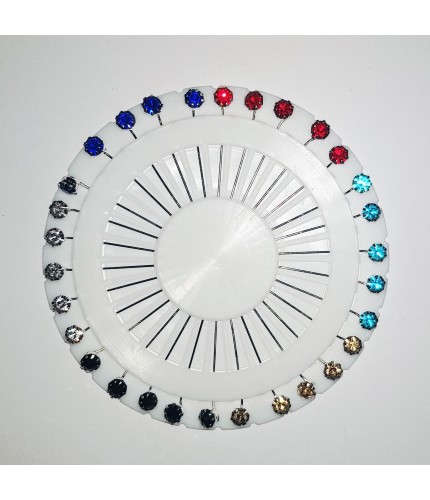 Clasp Colours Crystal Hijab Pins
