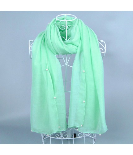 Mint Green Plain Pearl Maxi Hijab Clearance