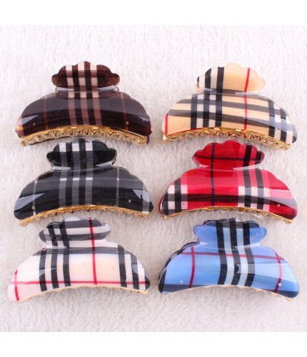 Random Colour Large Tartan Hair Grip