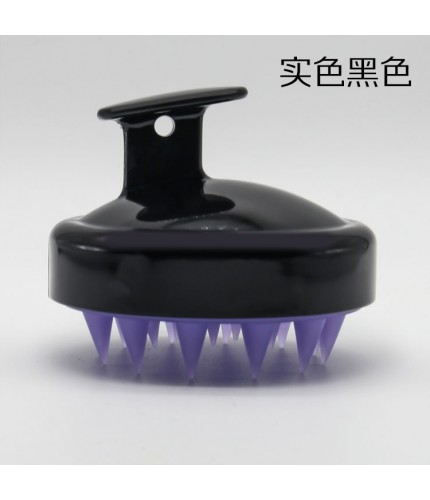 Solid Black Silicone Shampoo Brush