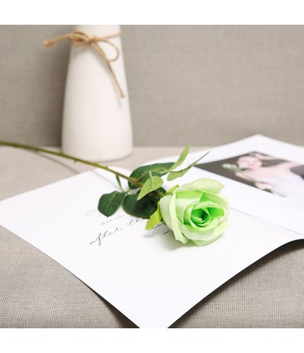 Lover Rose Green European Valentines Day Artificial Rose Clearance