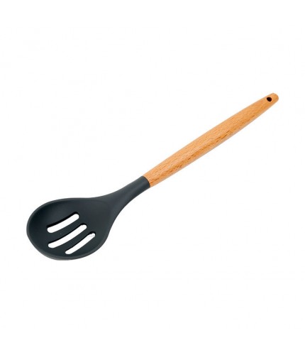 Colander Non Stick Silicone Kitchen Utensil Wooden Handle Clearance