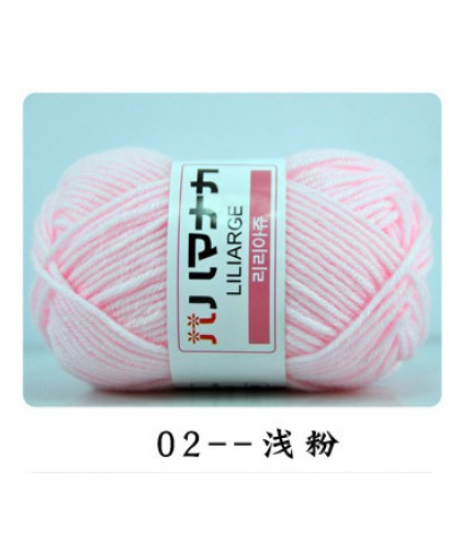 02 Light Pink Half Two Korean Milk Cotton Thick Yarn