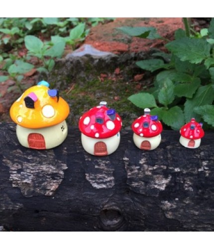 2.5Cm Red Mushroom Micro Landscape Diorama DIY Crafts