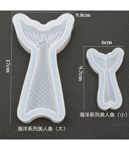 Mirror Ocean Series Mermaid Tail Small Epoxy Silicone Craft Mold