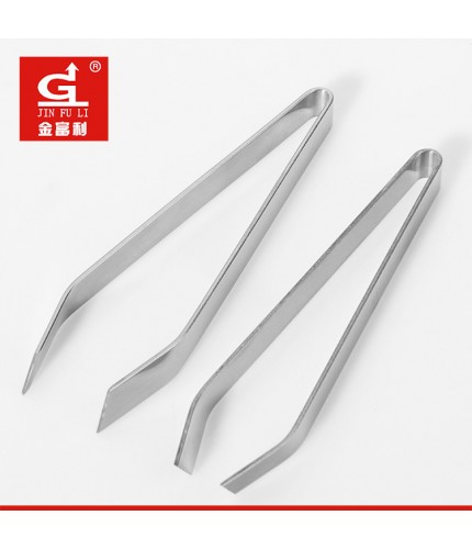 Oblique Mouth Stainless Teel Tweezer Tongs Fish Bone Clip Clearance