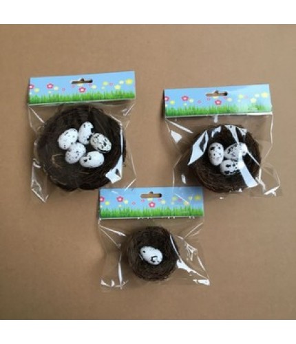 6Cm Toad Vine 1 Bird Nest 1 Bird Egg With Card Paper Rattan Craft Supplies Clearance