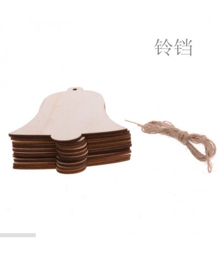 Bell 10 Pieces Christmas Wooden Crafts DIY
