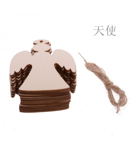 Angel 10 Pieces Christmas Wooden Crafts DIY