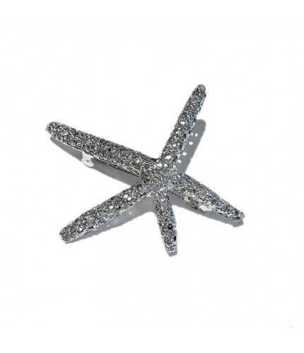 039 Starfish Silver Alloy Hair Pin Clearance