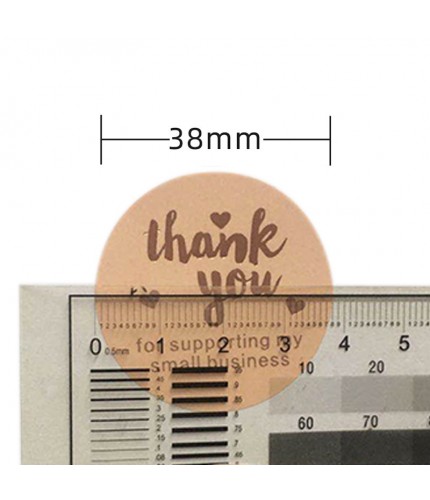 Champagne 38X38Mm Thank You Sticker Roll Clearance
