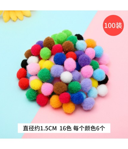 1.5Cm Pompom 16 Colors-100 Pcs Crafts Pom Pom Clearance