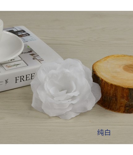 Pure White Artificial Rose Flower Head