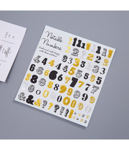 4 Numbers Korean Style Stickers