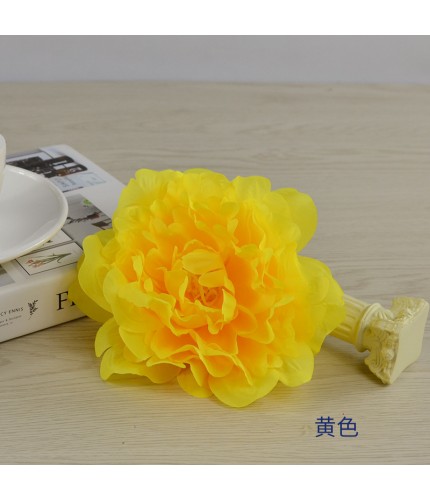 Yellow13Cm In Diameter Artificial Peony Head