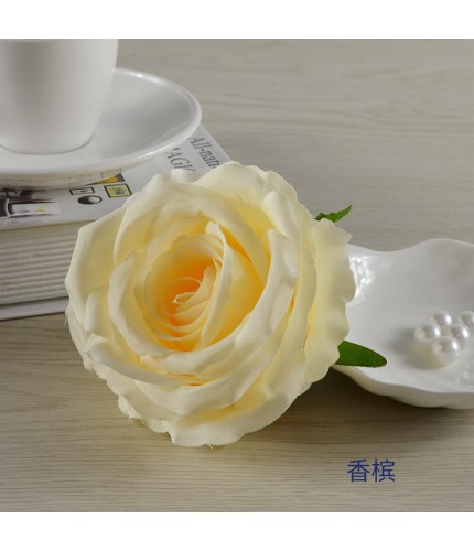 Champagne10Cm In Diameter Artificial Rose Head Clearance