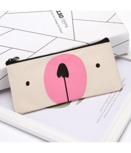 Beige Cartoon Pencil Case