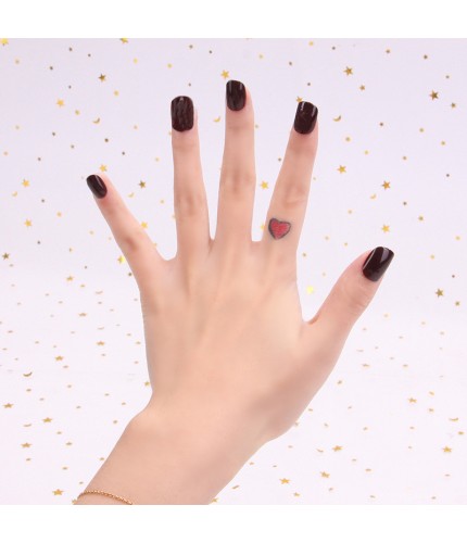 Solid Cherries 409 Glue Rikadi Fake Nails Set