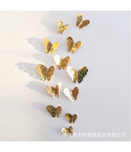 Hollow Butterfly A Gold 3D Wall Sticker Clearance