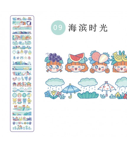 09 Seaside Time Cute Korean Style Stickers