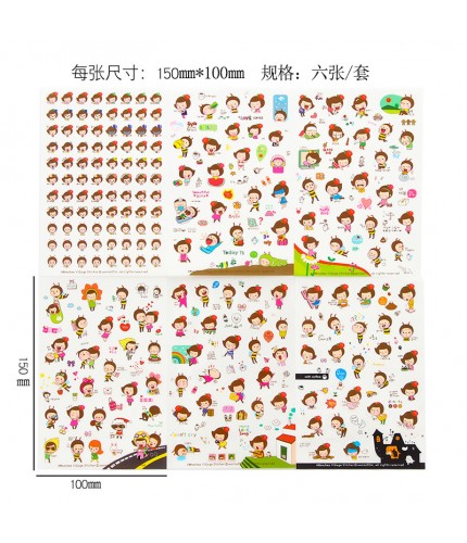 Ff012 Bee Girl Cartoon Creative Stickers