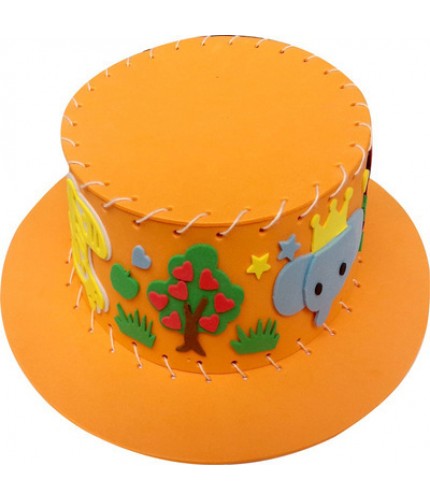 Orange Handmade DIY Hat
