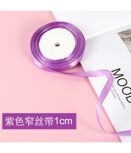 Purple Silk A Width Of 1Cm Satin Ribbon