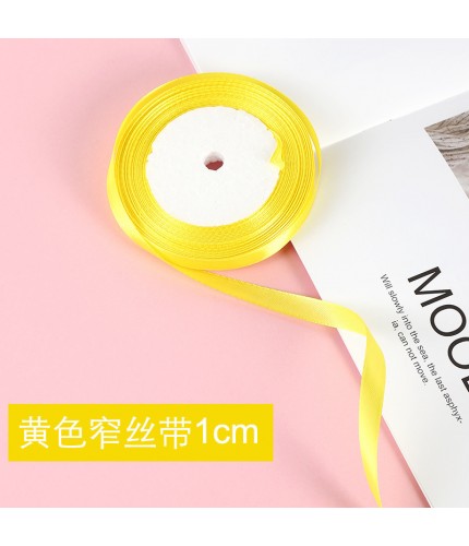 Yellow Silk A Width Of 1Cm Satin Ribbon