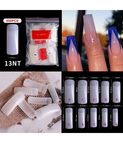 500 Bags Armor Plate 13 # Natural Faux Nails Clearance