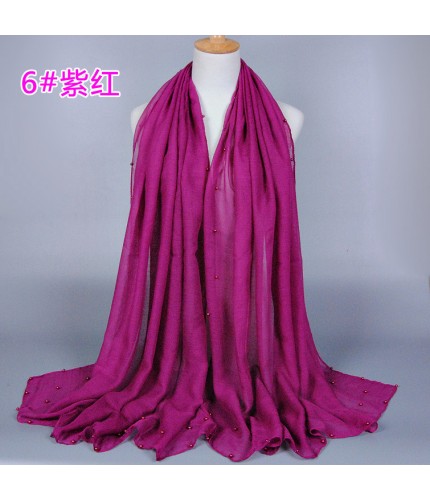 Purple Coloured Pearl Viscose Hijab Clearance