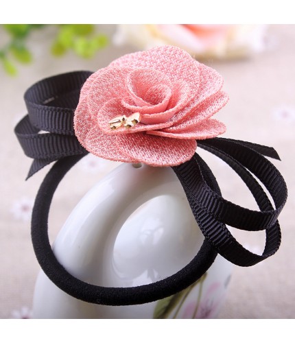 Pink Rose Flower Hair band