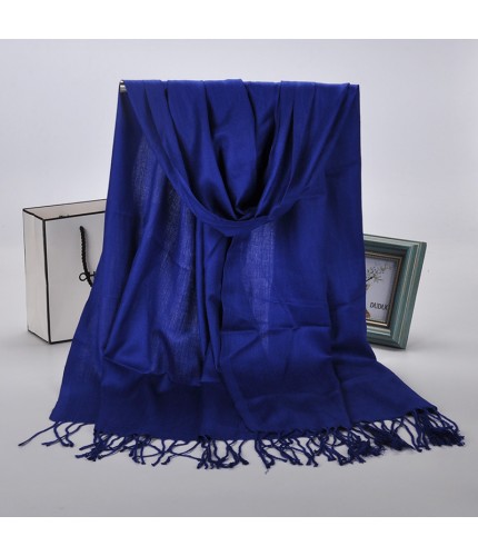 Sapphire Plain Cotton Satin Pashmina Hijab